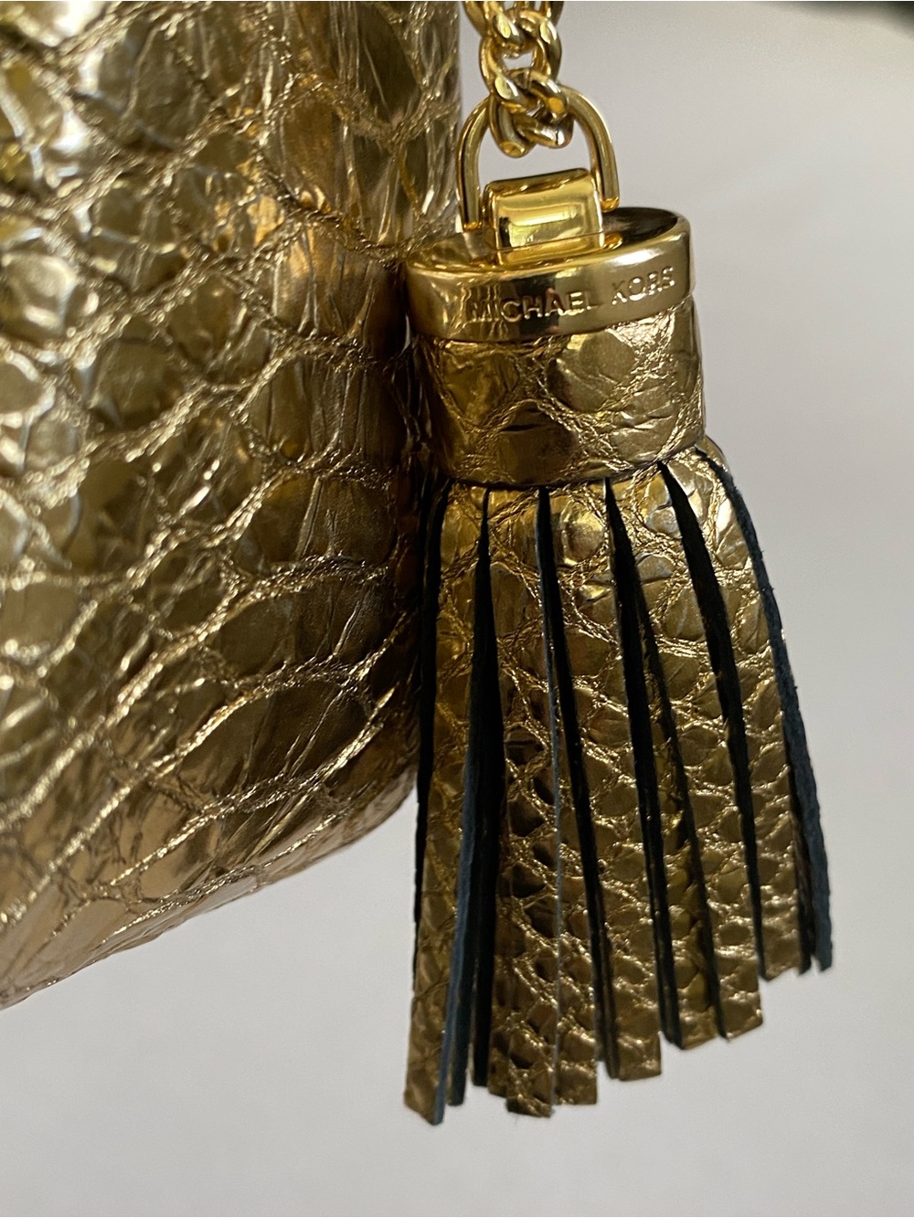 Michael Kors Ginny Embossed Leather Crossbody - Picture 9 of 14